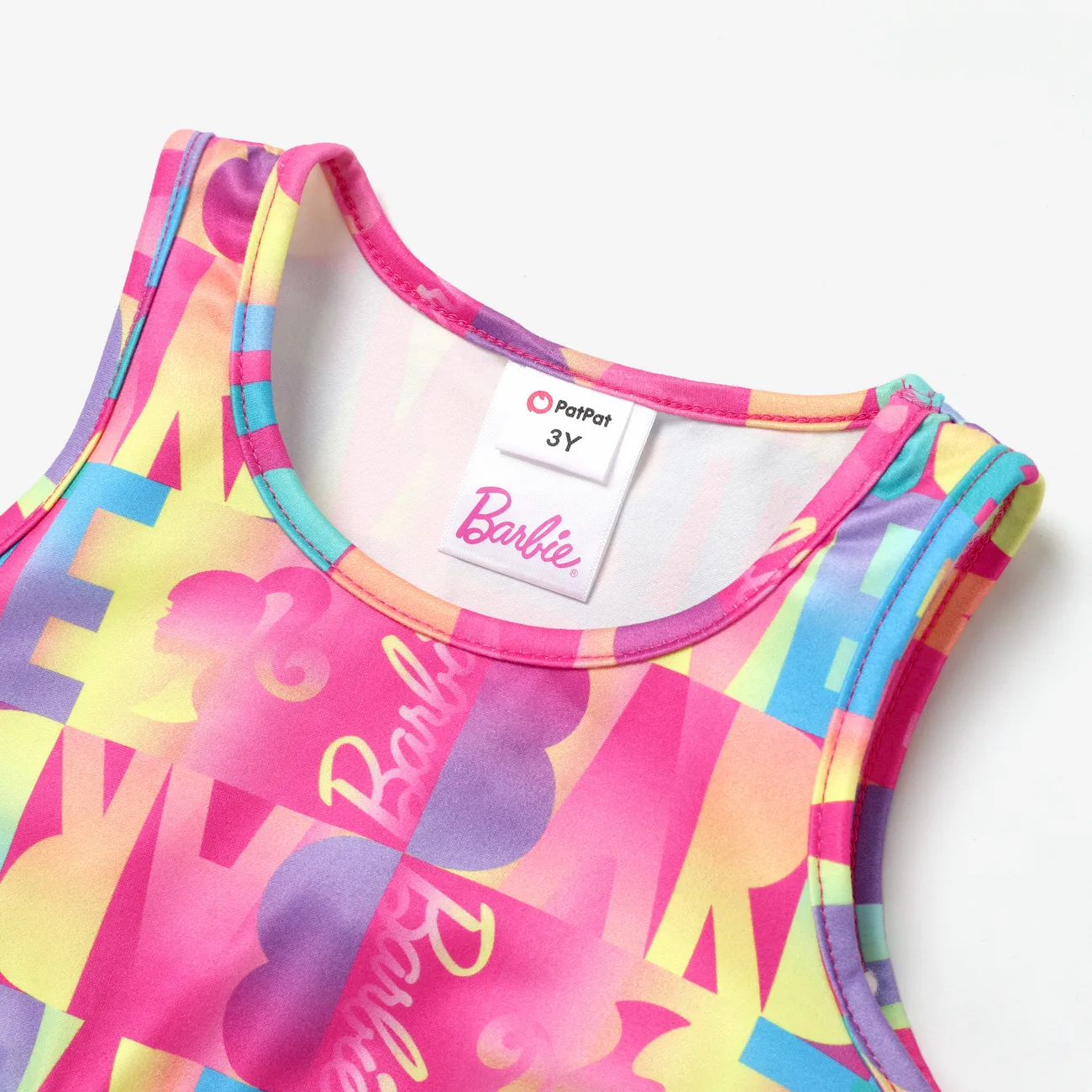 Barbie 2pcs Sporty Sets for Toddler/Kid Girls with Letter Pattern
 Pink big image 1