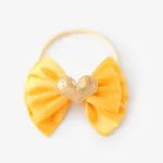 Baby/Kleinkind Süßes Valentinstagsschleifen-Stirnband gelb