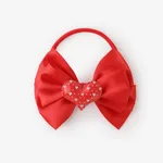 Baby/Kleinkind Süßes Valentinstagsschleifen-Stirnband rot