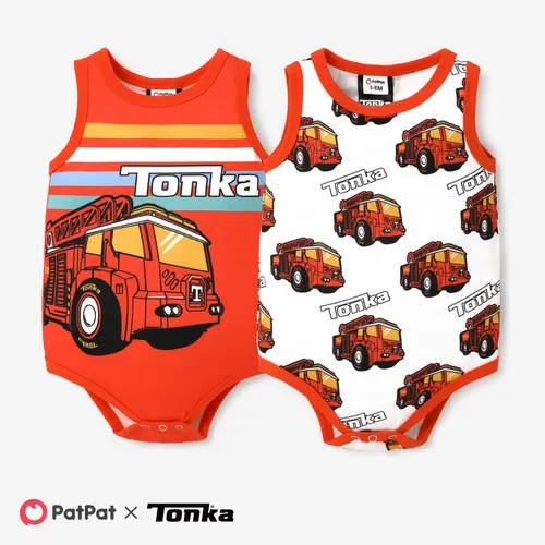 Tonka 1pc Baby Boys Vehicle Print Sleeveless Bodysuit
