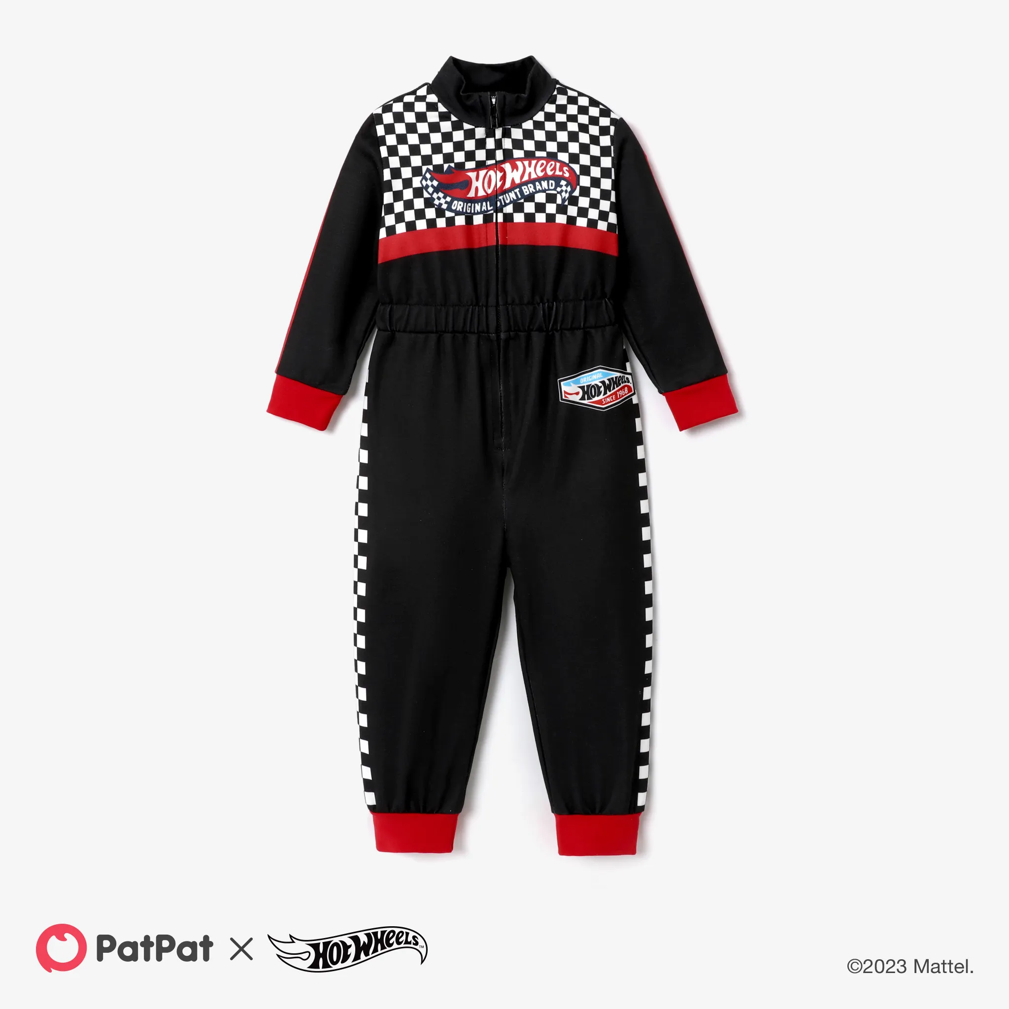 

Hot Wheels Toddler Boy Colorblock Logo Print Long-sleeve Racing Jumpsuit