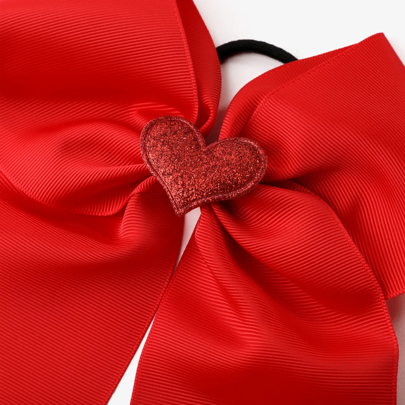 Toddler/adult Valentine's Day swallowtail bow large and small two-piece set Red big image 1