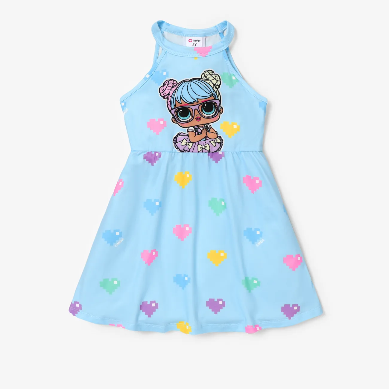 L.O.L. SURPRISE! Toddler Girl/Kid Girl sleeveless round neck dress
 Blue big image 1