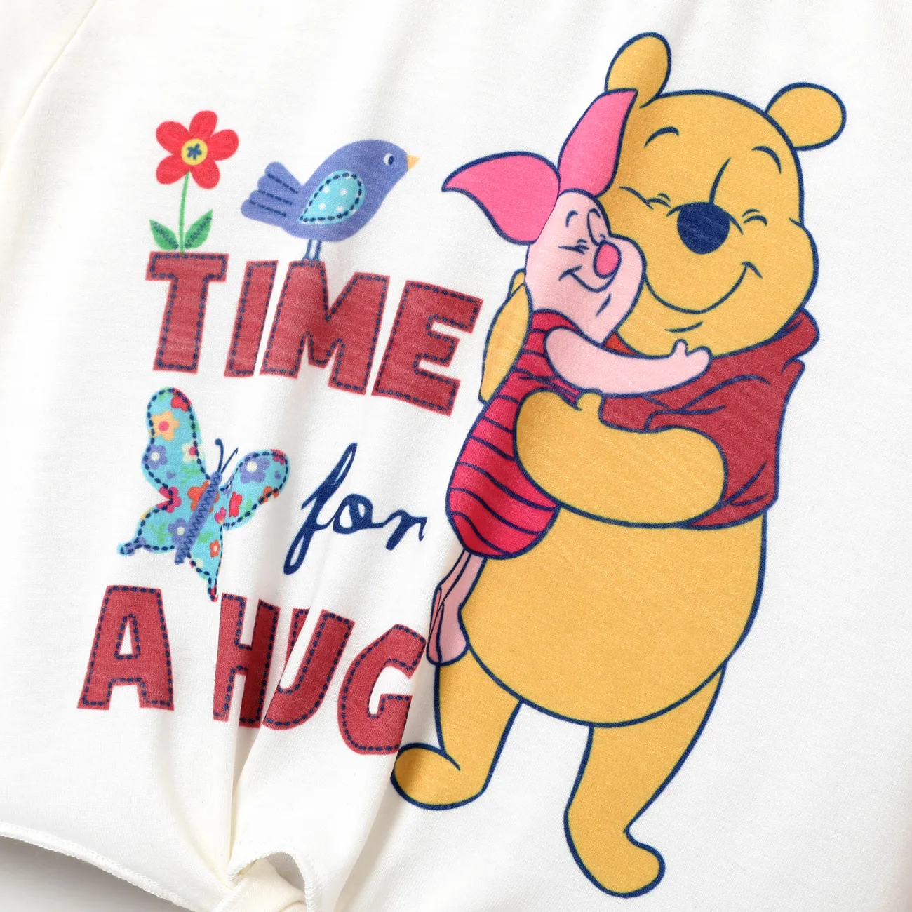 Disney Winnie the Pooh Character Pattern Short-sleeve Top and Plaid Pants  OffWhite big image 1