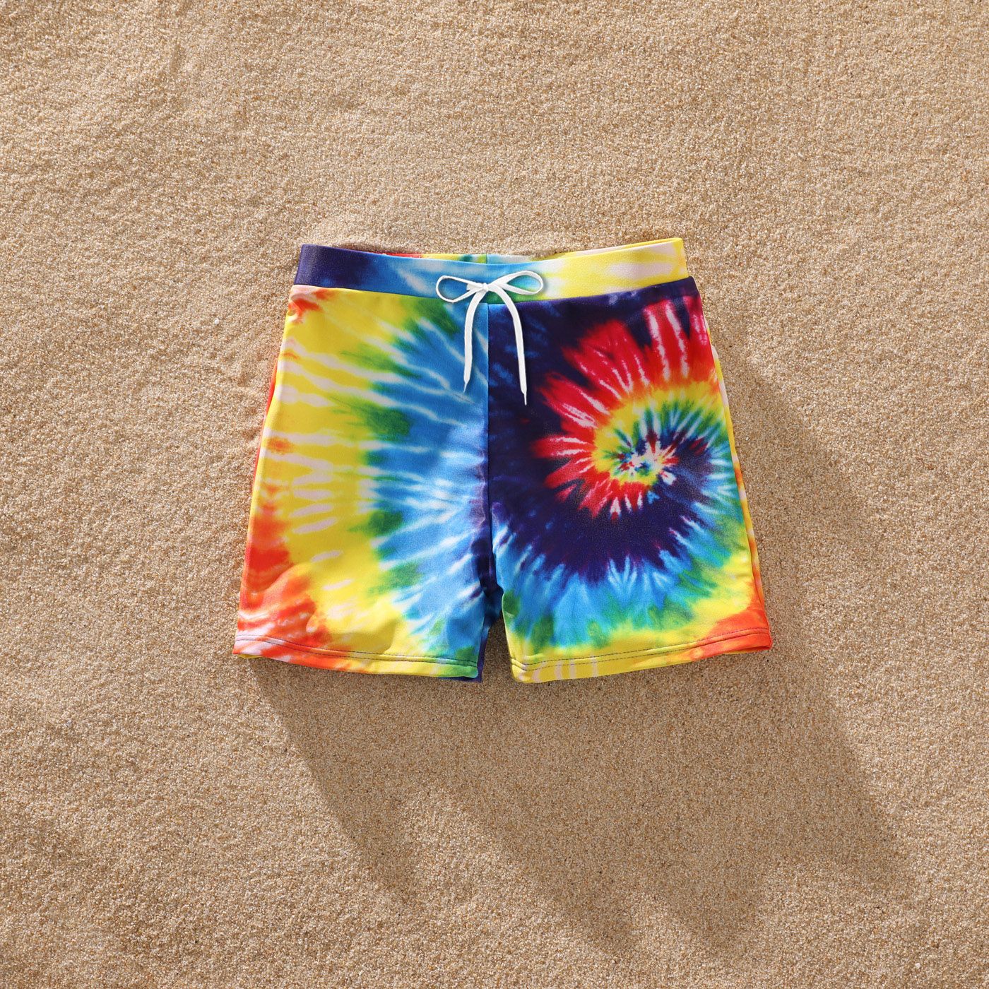 Family Matching Tie Dye Tank Crop Top Bikini Set Swimwear or Swim Trunks Shorts