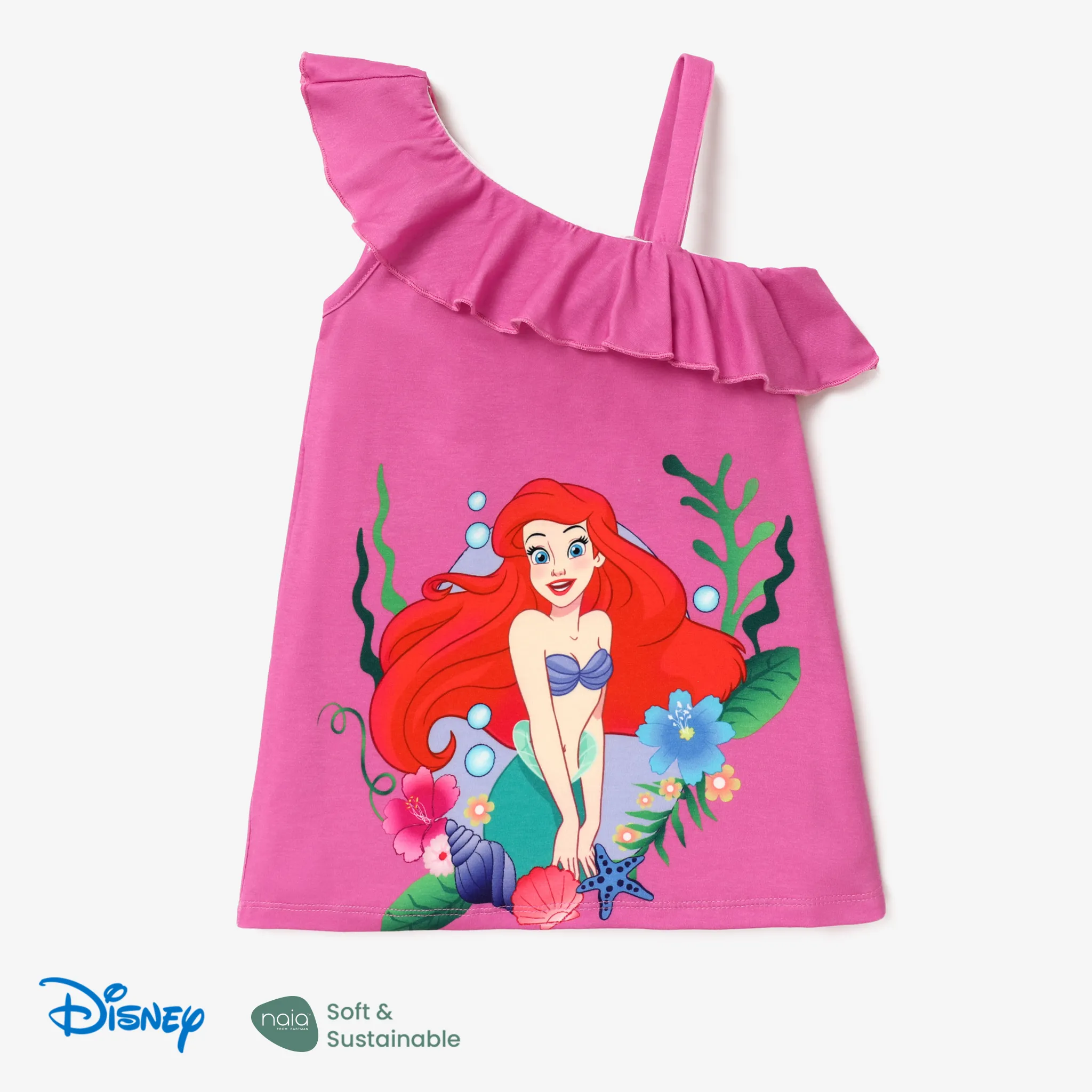 Disney princess Toddler Girls Ariel/Moana/Jasmine Sleeveless Dress Roseo