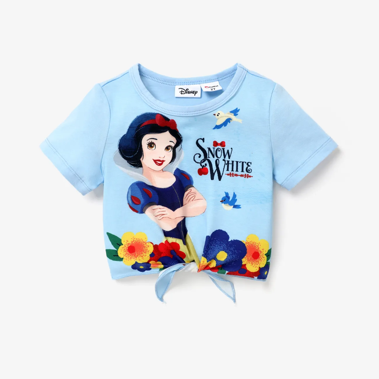 Disney Princess Niño pequeño Chica Con encaje Infantil Manga larga Camiseta Azul cielo big image 1