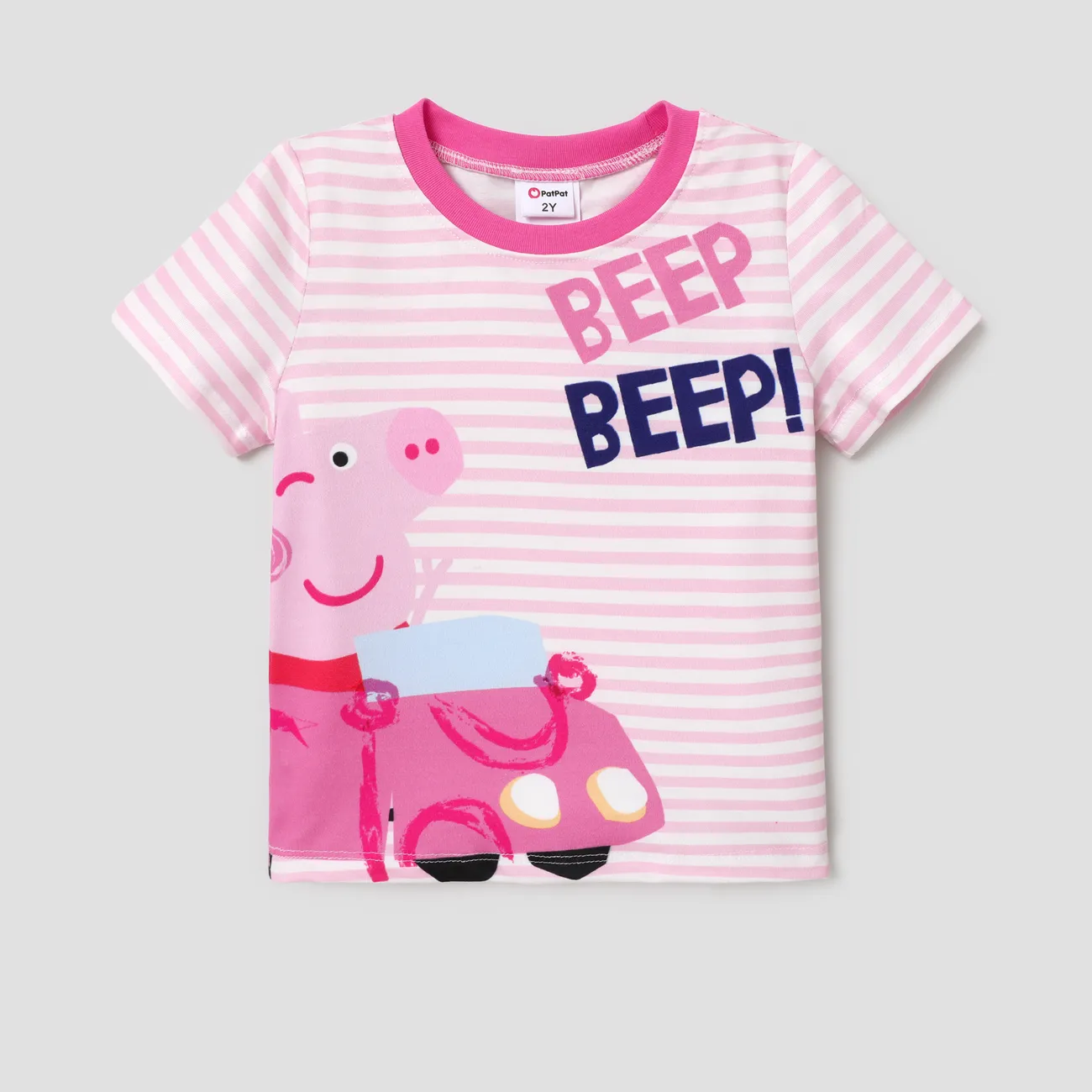 Peppa Pig Toddler Girl/Boy Childlike Stripe Tee Pink big image 1