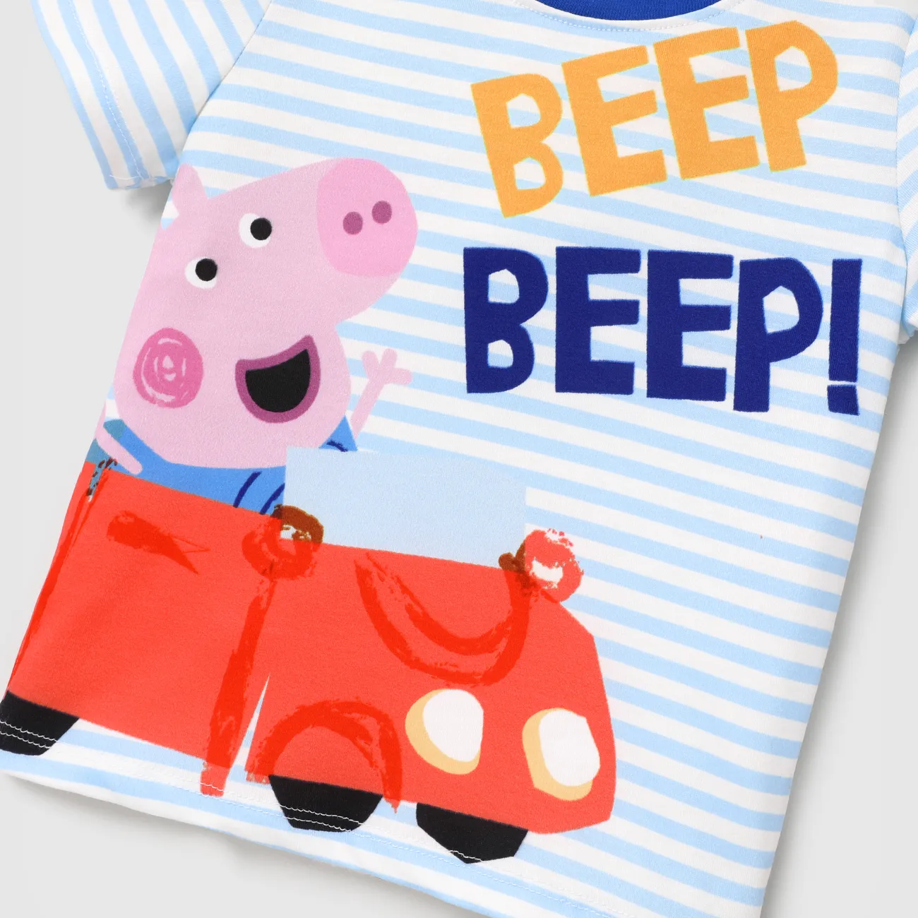 Peppa Pig تي شيرت 2 - 6 سنوات للجنسين كم قصير شخصيات أزرق big image 1