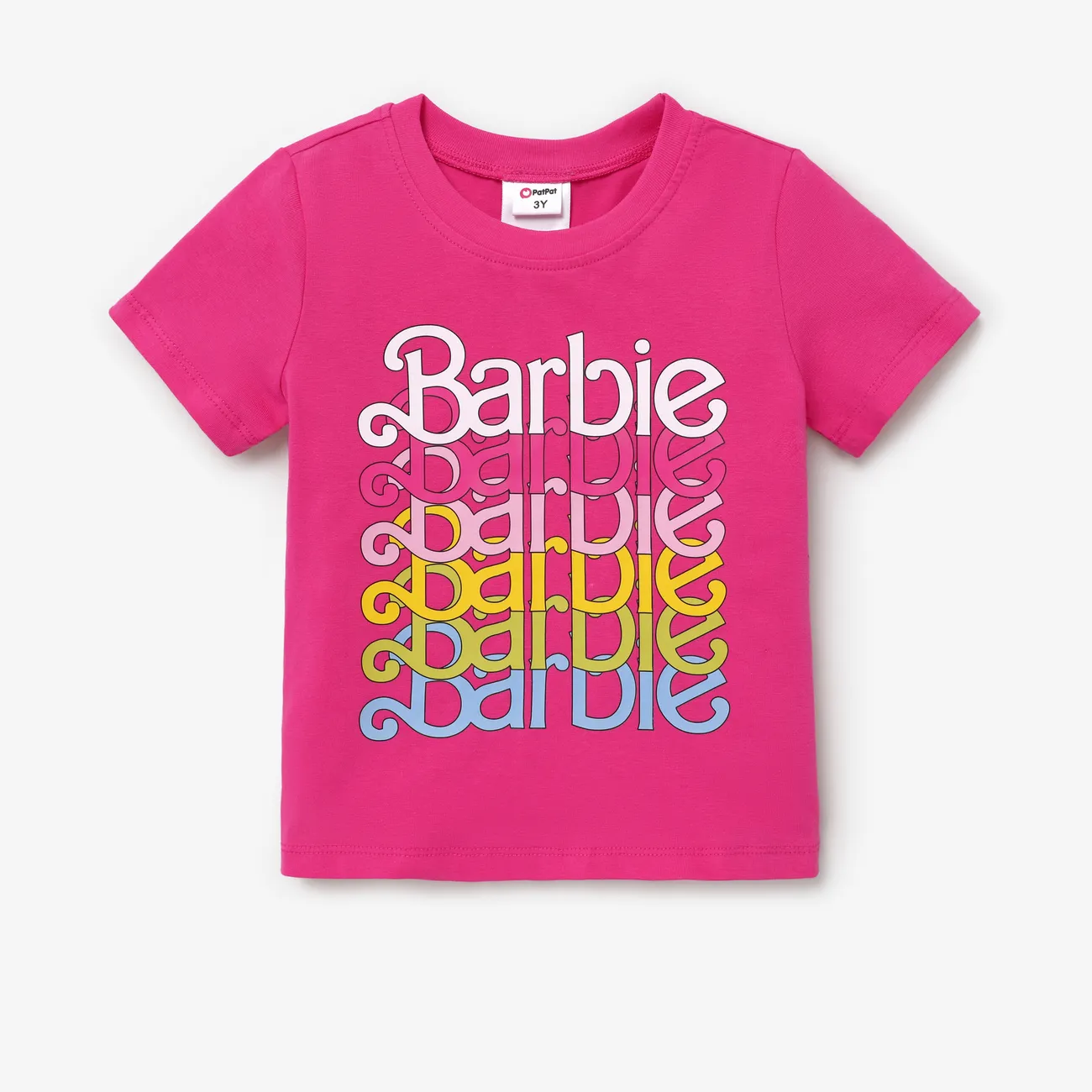 Barbie حريمي طفولي تي شيرت روزو big image 1