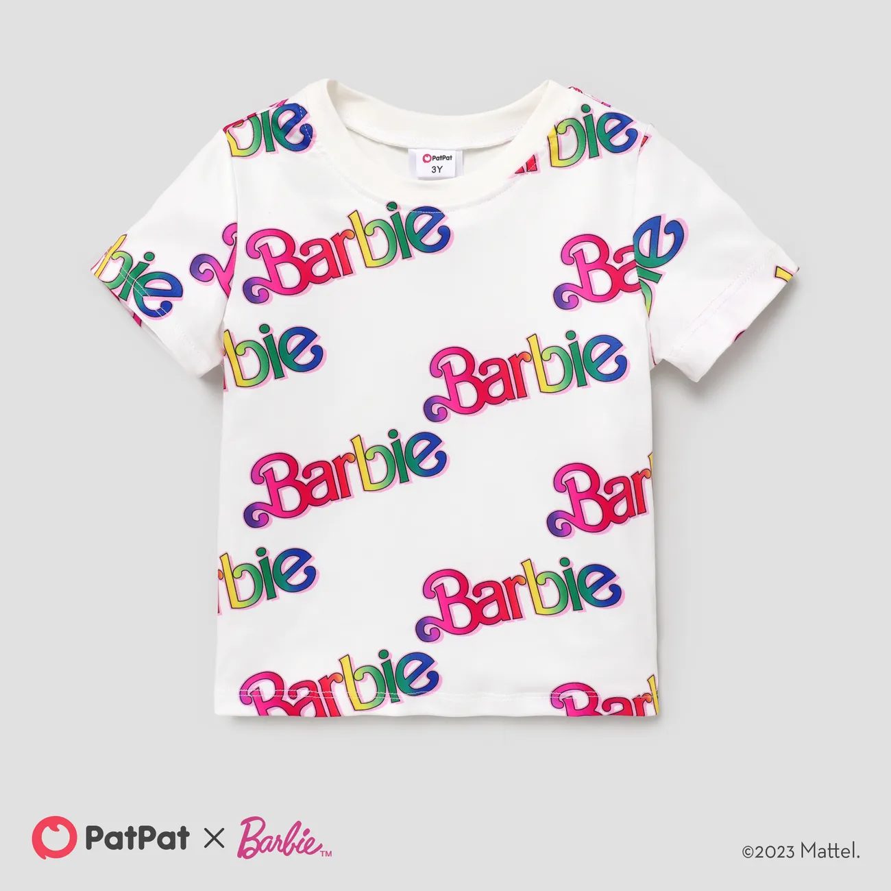 Barbie 1pc Toddler/Kids Girls Alphabet T-Shirt
 White big image 1