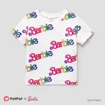 Barbie 1pc Toddler/Kids Girls Alphabet T-Shirt
 White