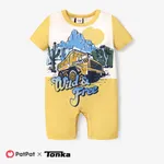 Tonka 1pc Baby Boys Vehicle Print Romper
 Yellow