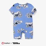 Tonka 1pc Baby Boys Vehicle Print Romper
 Blue
