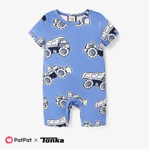 Tonka 1pc Baby Boys Vehicle Print Romper
