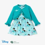Disney Princess 2 unidades Criança Menina Extremidades franzidas Infantil Fato saia e casaco Turquesa