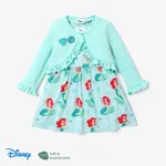 Disney princess Toddler Girl Character Ariel Dress Set with Ruffle Edge
 Light Blue