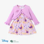 Disney princess Toddler Girl Character Ariel Dress Set with Ruffle Edge
 Purple
