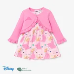 Disney Princess 2 unidades Criança Menina Extremidades franzidas Infantil Fato saia e casaco Rosa