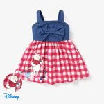Disney Winnie the Pooh 1pc Baby/Toddler Girl Bowknot Design Plaid/Floral pattern Dress
 Blue