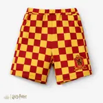Harry Potter Niño Pequeño/Niño 1pc Ajedrez Patrón de cuadrícula Polo o pantalones cortos de estilo preppy
 Rojo