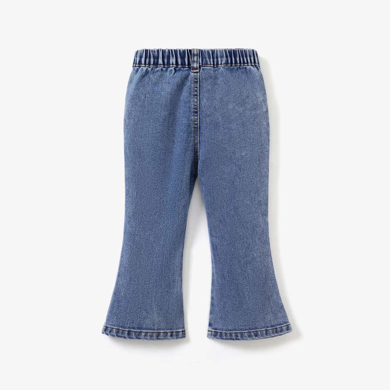 Kleinkinder Mädchen Ausgestellter Kragen Avantgardistisch Jeans blau big image 1