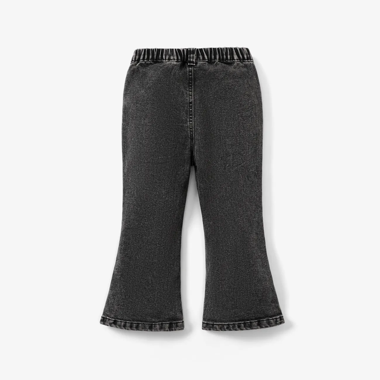 Toddler Girl Denim Flard Jeans Black big image 1