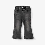 Toddler Girl Denim Flard Jeans Black