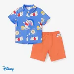 Disney Winnie the Pooh Toddler Boy 2pcs Shirt with Lapel and Shorts Set Blue