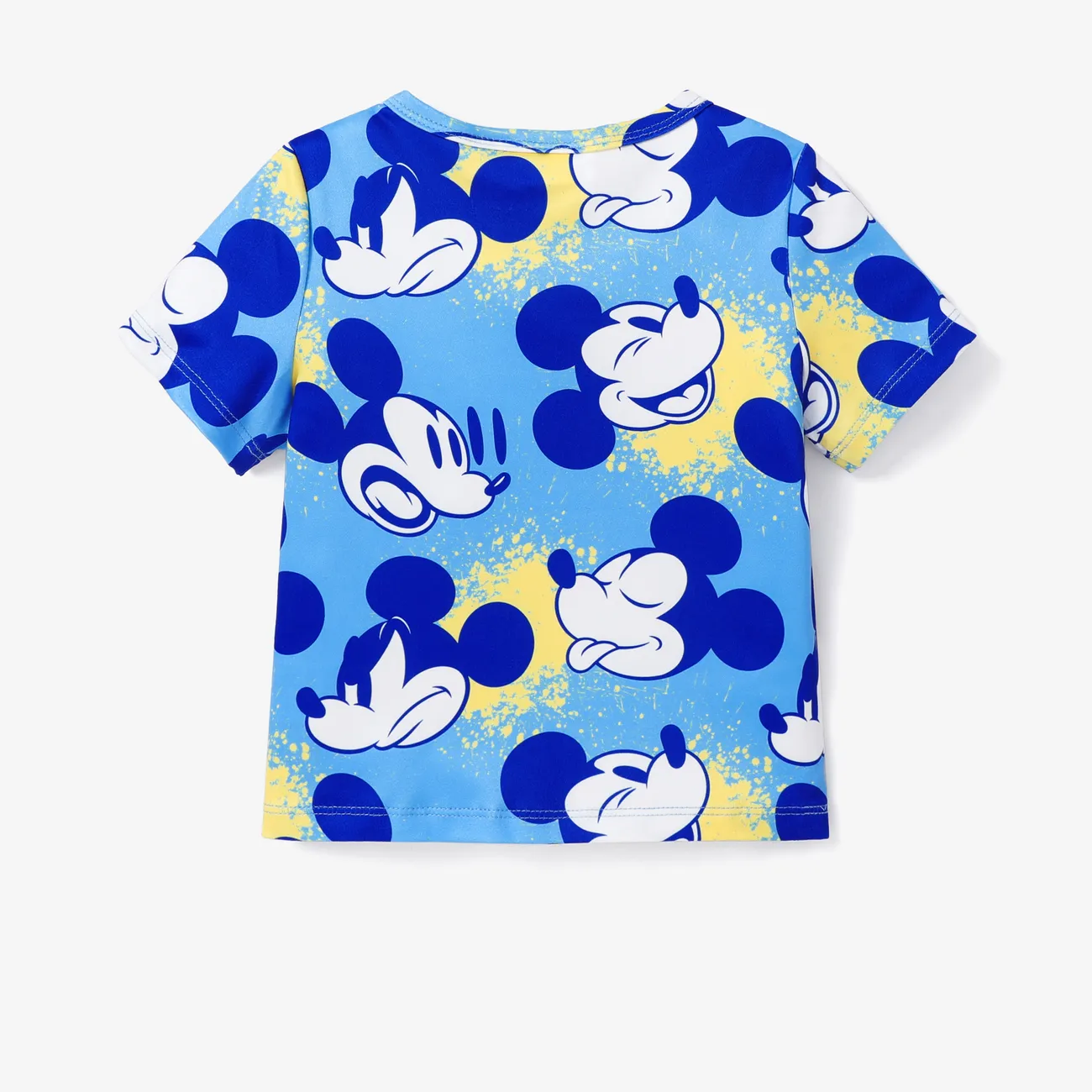 Disney Mickey and Friends Toddler Girl /Toddler Boy Tye-dyed Tee o shorts de mezclilla estampados Azul big image 1