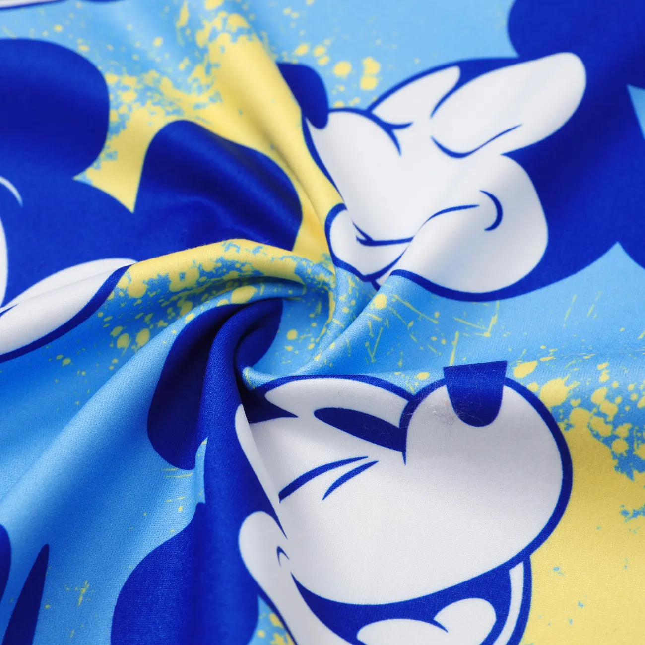 Disney Mickey and Friends Toddler Girl /Toddler Boy Tye-dyed Tee or printed denim shorts Blue big image 1