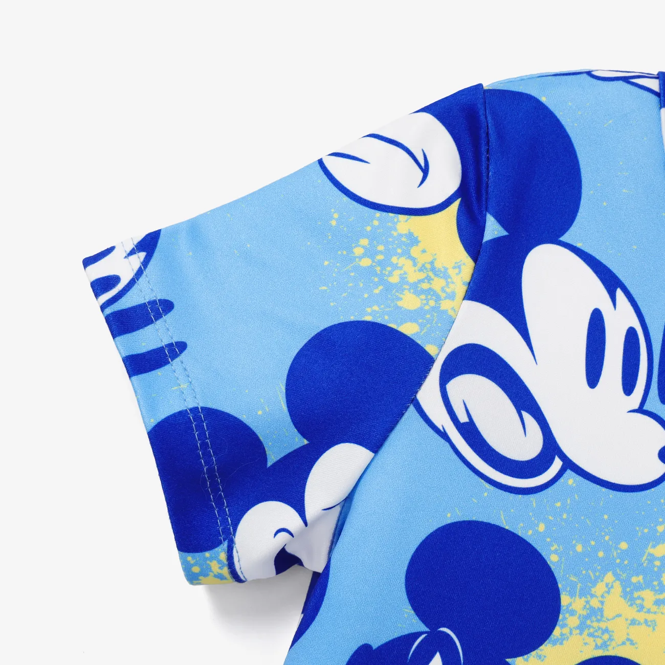 Disney Mickey and Friends Toddler Girl /Toddler Boy Tye-dyed Tee o shorts de mezclilla estampados Azul big image 1
