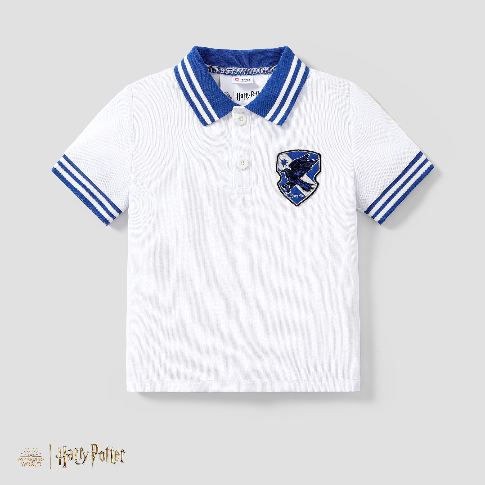 Harry Potter Enfant En Bas âge/enfant Garçon 1pc Grille D’échecs Motif Preppy Style Polo Ou Shorts