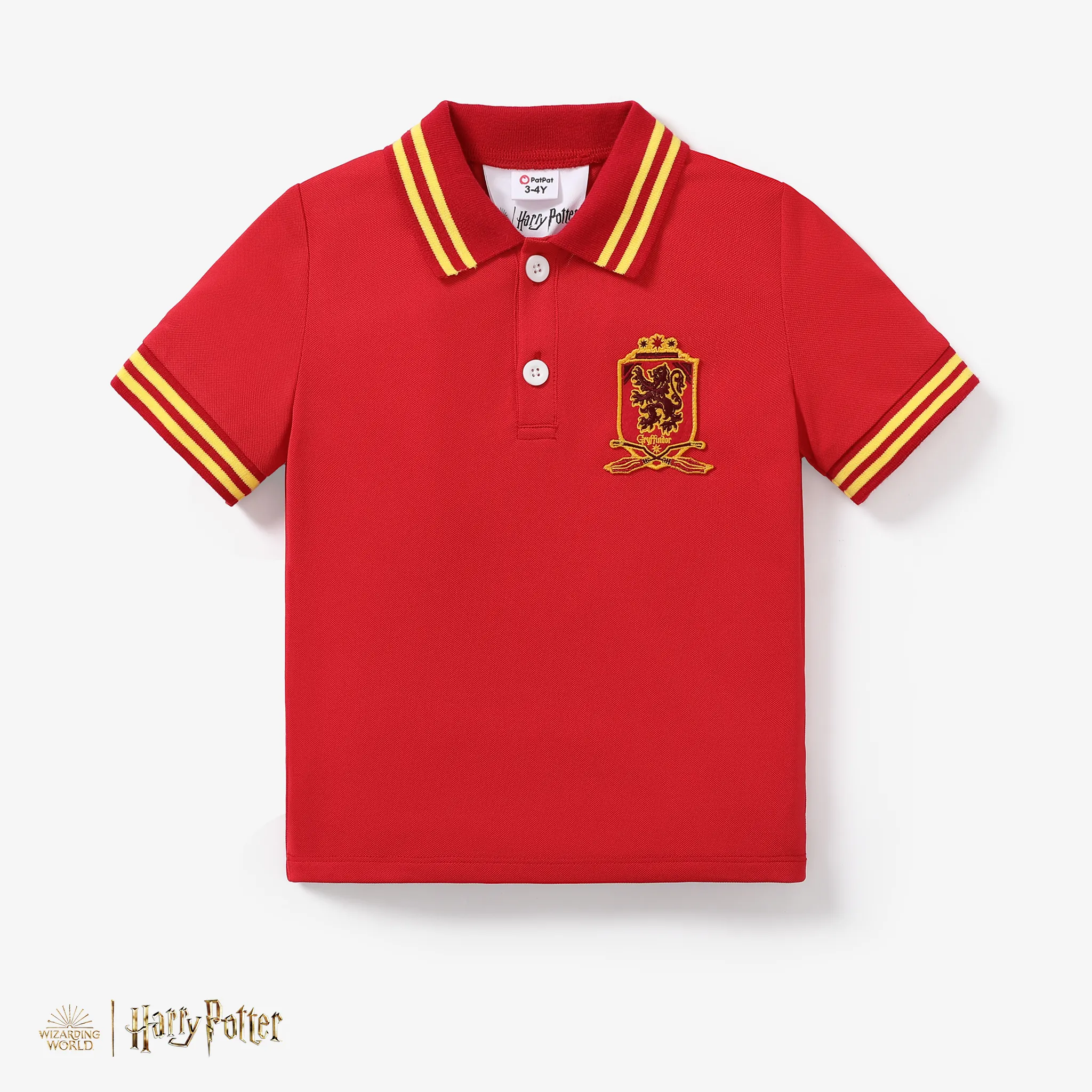 Harry Potter Enfant En Bas âge/enfant Garçon 1pc Grille D’échecs Motif Preppy Style Polo Ou Shorts