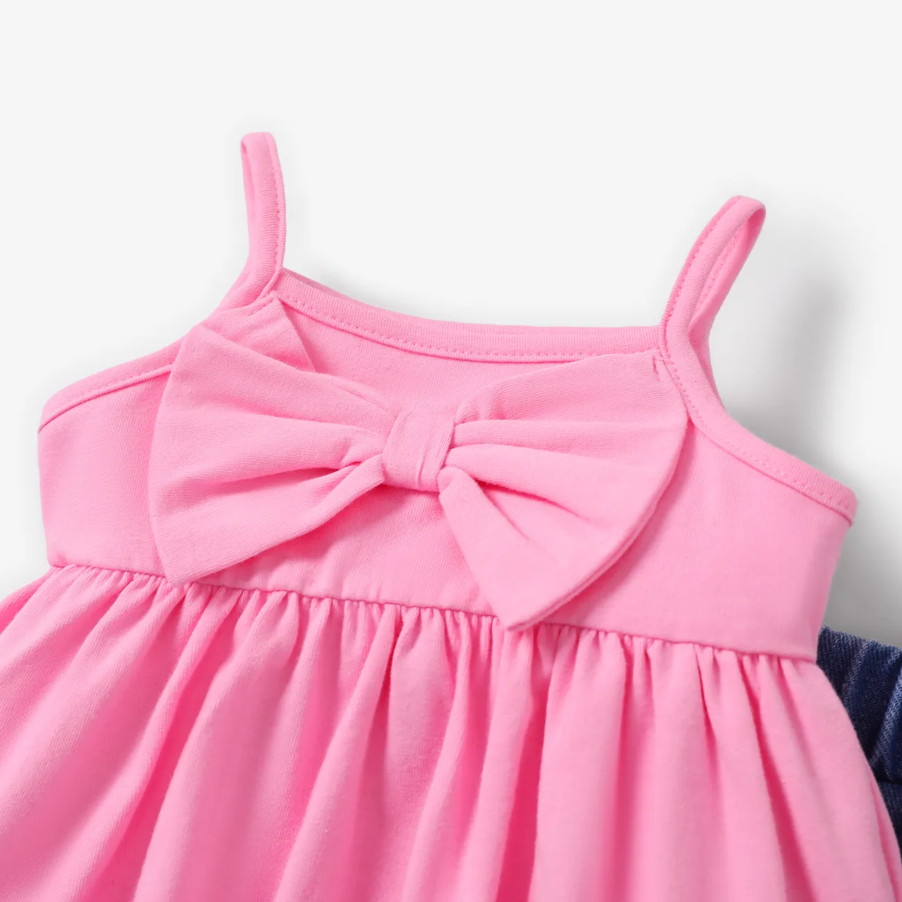 2件 嬰兒 女 立體造型 甜美 背心 嬰兒套裝 粉色 big image 1