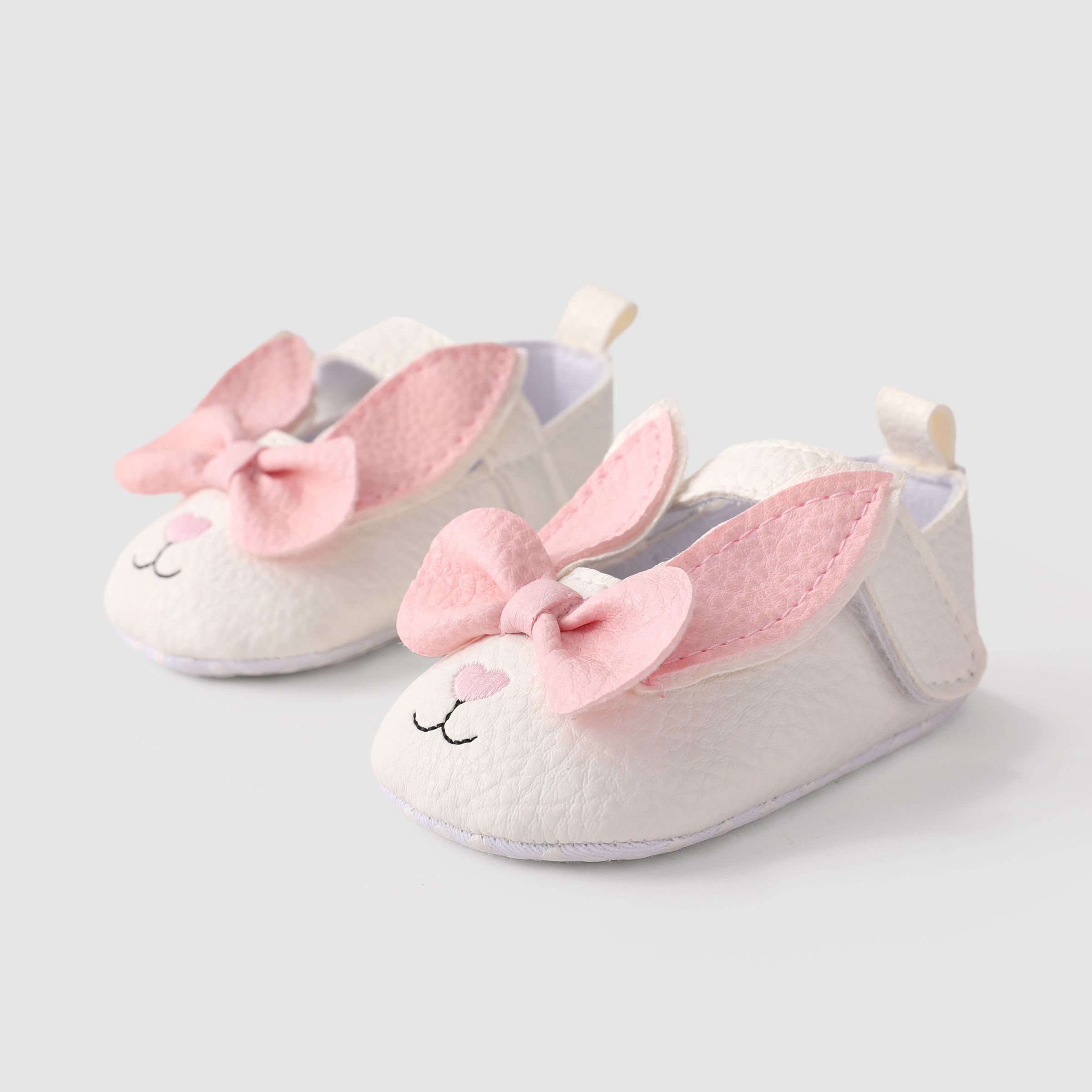 Baby Girl Childlike Solid Rabbit Design Prewalker Shoes