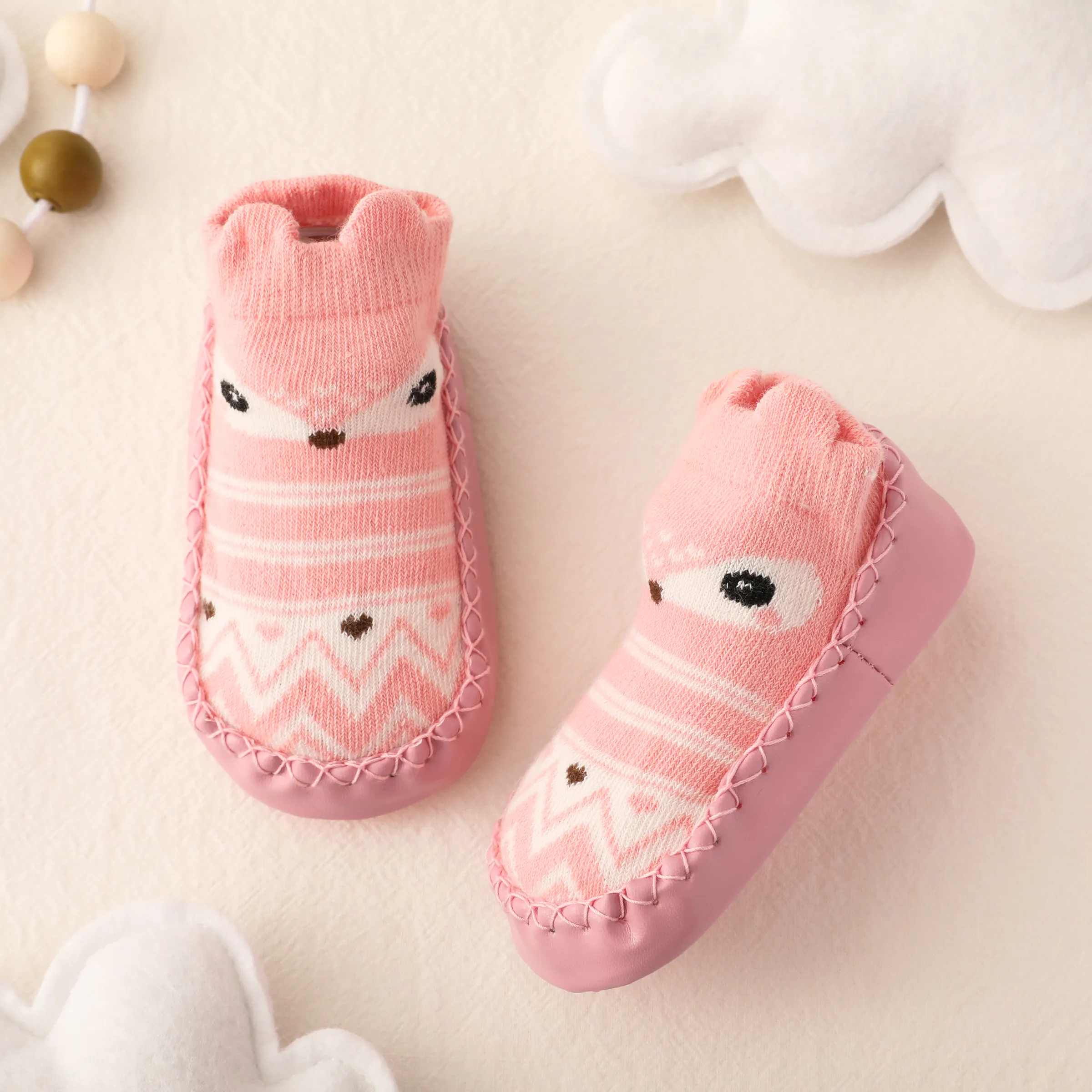 Baby Girl/Boy Childlike Style Animal Pattern Walking Shoes Pink