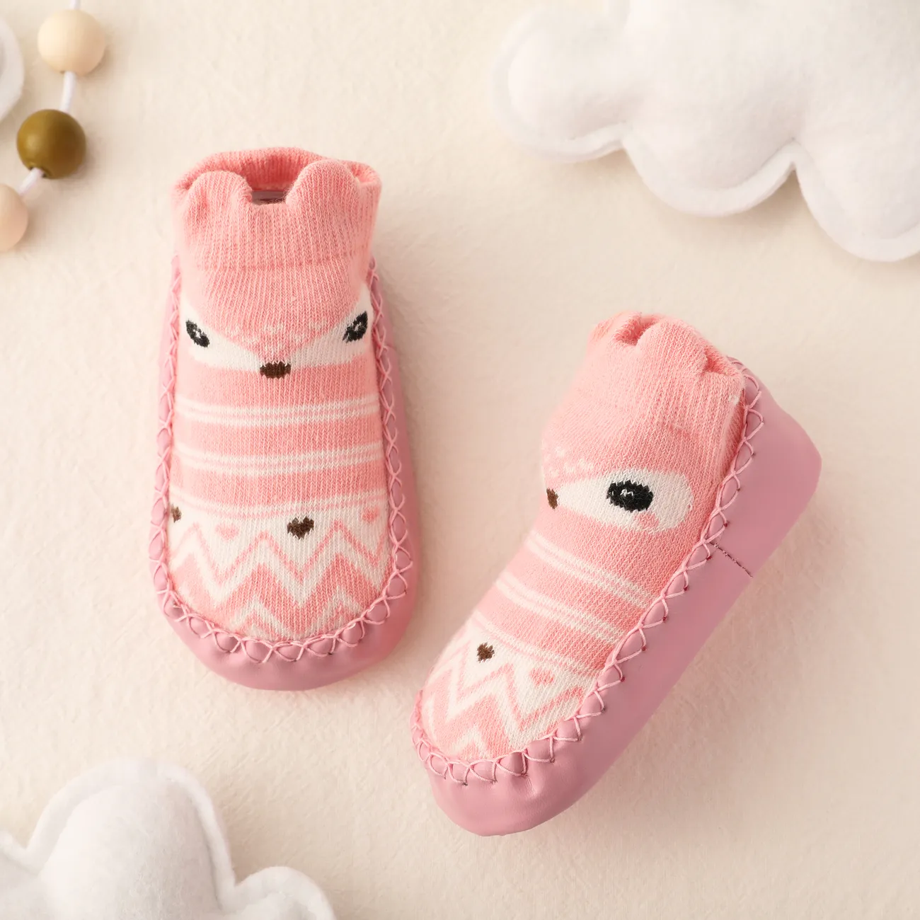 Baby Girl/Boy Childlike Style Animal Pattern Prewalker Shoes Pink big image 1