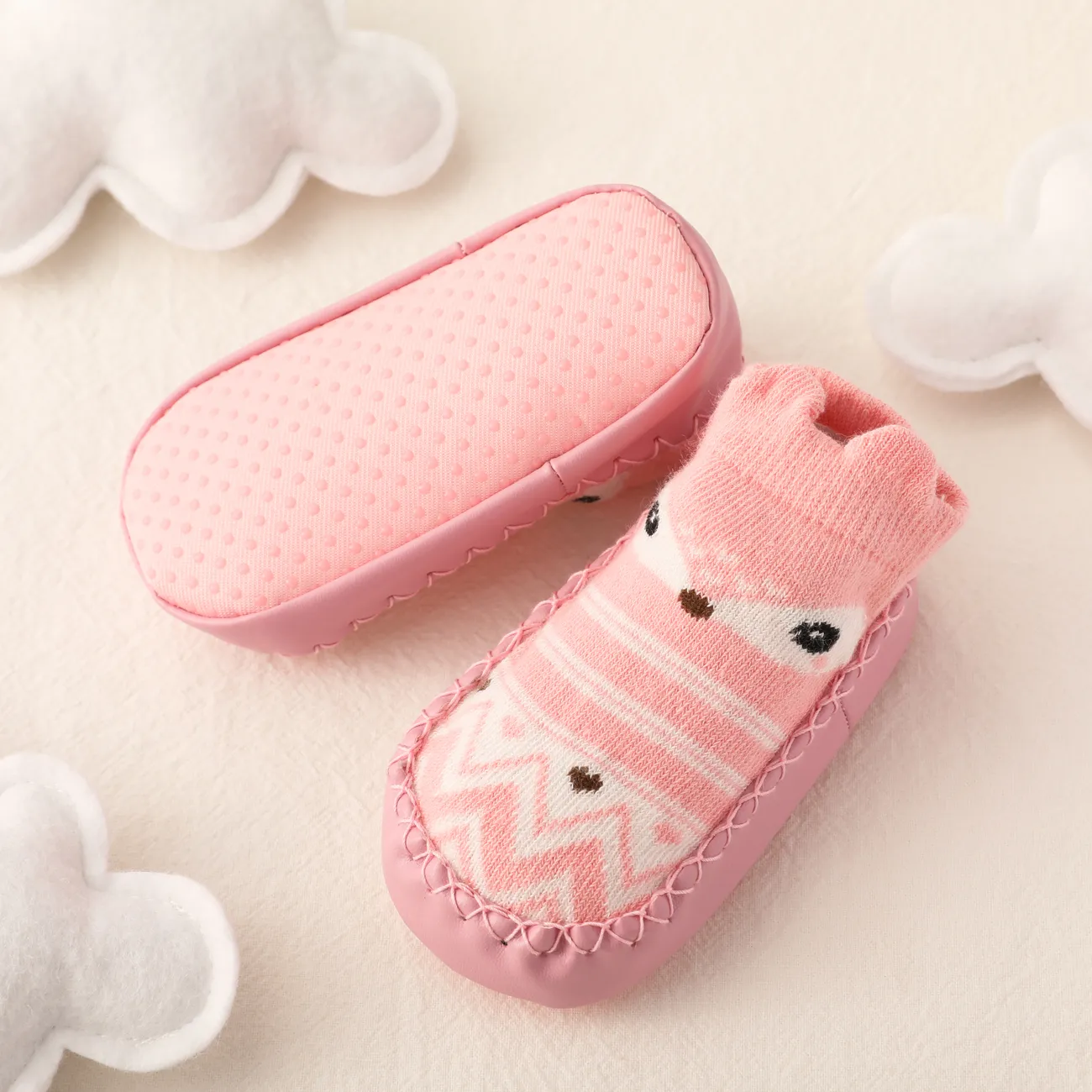 Baby Girl/Boy Childlike Style Animal Pattern Prewalker Shoes Pink big image 1