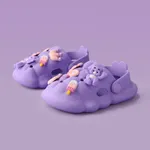 Toddler/Kids Childlike 3D Bear Pattern Vent Clogs Soft Sole Sandals Purple
