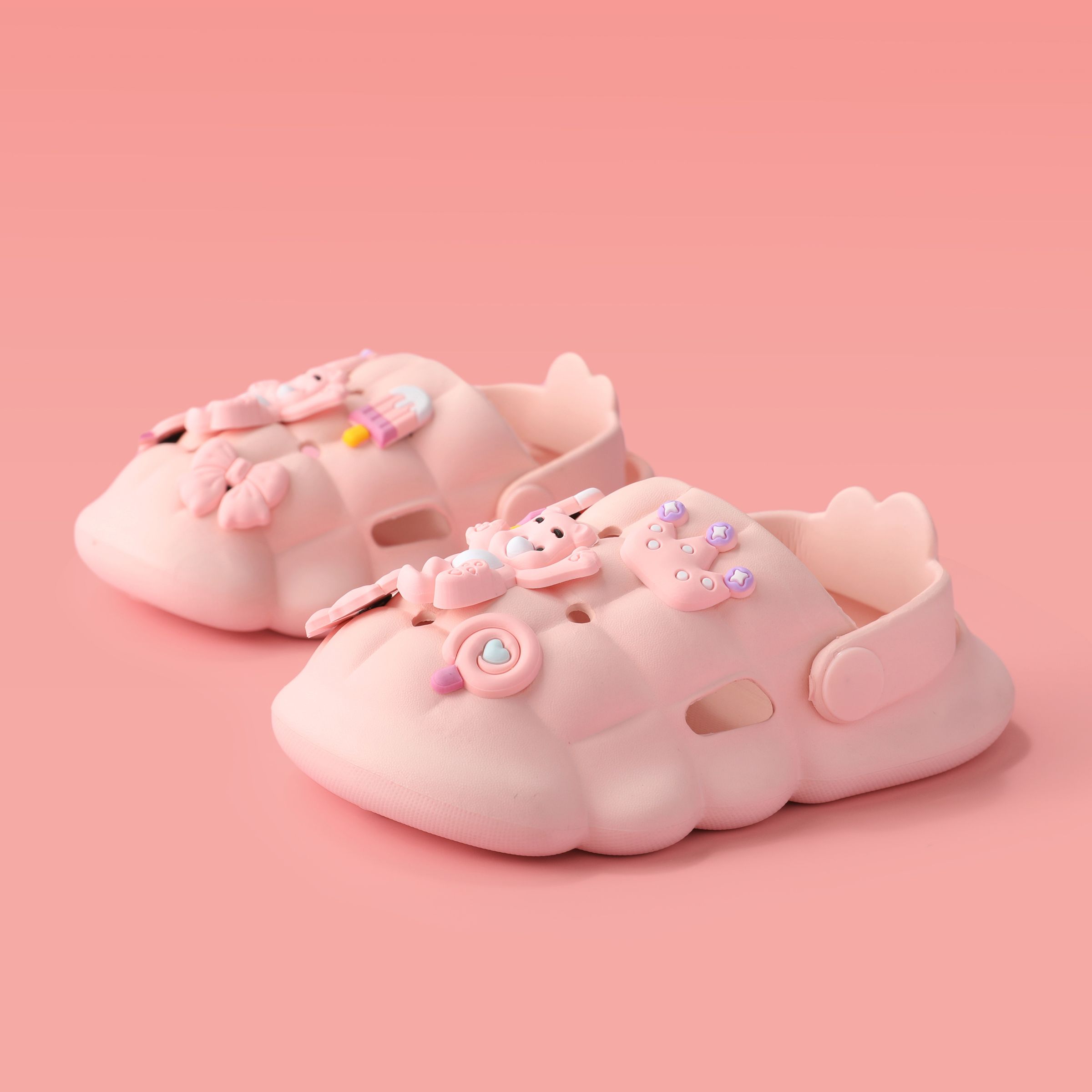 Toddler/Kids Childlike 3D Bear Pattern Vent Clogs Soft Sole Sandals