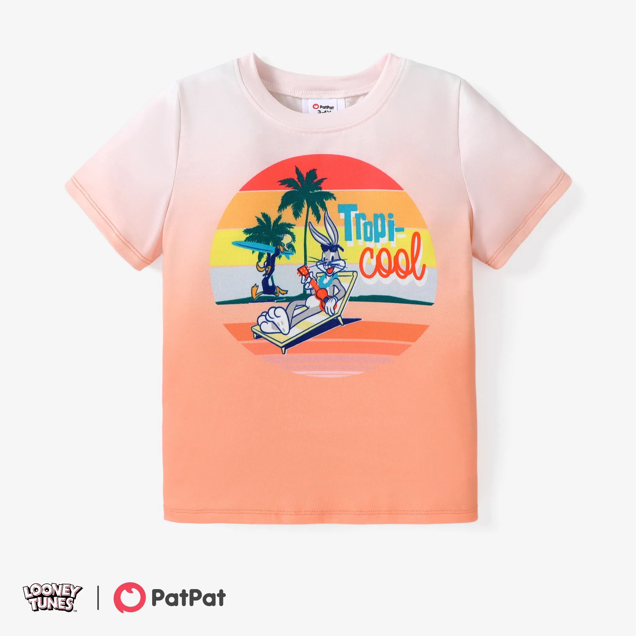 Looney Tunes Toddler Boy Character Summery Plant Print Tee
 Orange