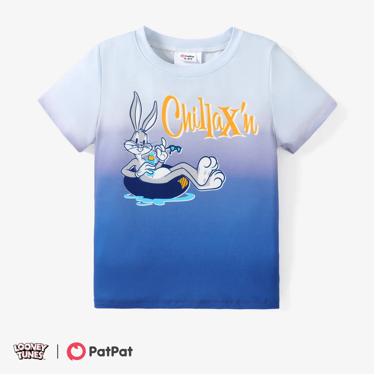 Looney Tunes Pascua Niño pequeño Chico Infantil Manga corta Camiseta Azul big image 1