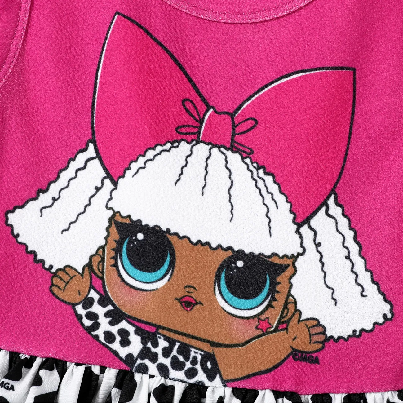 L.O.L. SURPRISE! Toddler Girl Character Print Layered Ruffle Hem Dress
 Roseo big image 1