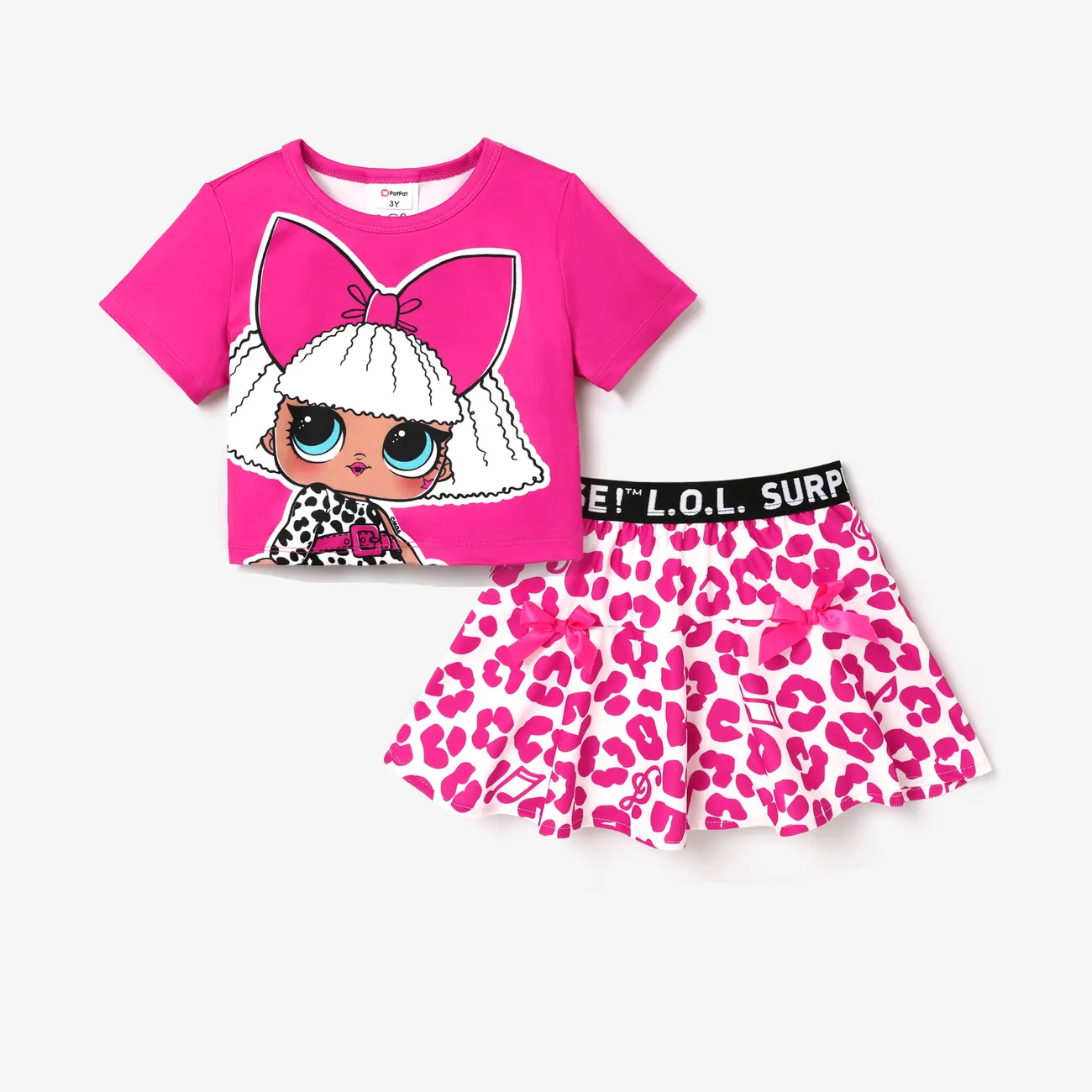 L.O.L. SURPRISE! Toddler Girl/Kid Girl Graphic Print Short-sleeve Tee and Skirt Roseo big image 1