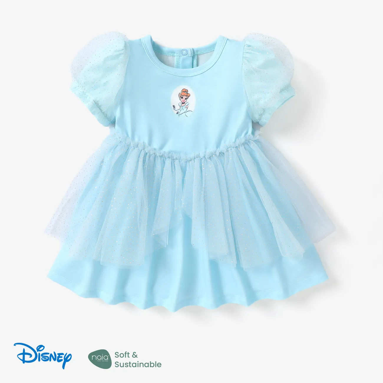 Disney Princess Muttertag IP Mädchen Stoffnähte Kindlich Kleider blau big image 1