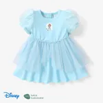 Disney Princess Baby/Toddler Girl Naia™ Ariel Character Print Puff sleeves Cosplay Mesh Dress Blue