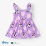 Disney Mickey and Friends 嬰兒/幼兒女孩角色印花荷葉邊袖連衣裙 紫色