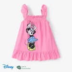 Disney Mickey and Friends Baby/Toddler Girl Character Print Ruffled Sleeve Dress Pink