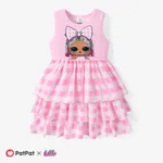 LOL Surprise Kleinkinder Mädchen Rüschenrand Kindlich Kleider Hell rosa